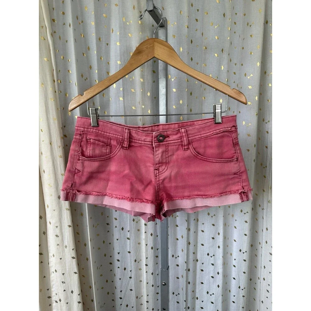 Volcom Rose Pink Denim Cutoff Shorts
